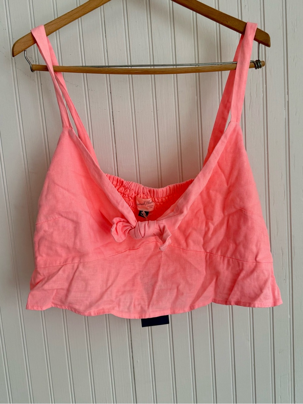Women’s Pink Tie-Front Crop Top XXL